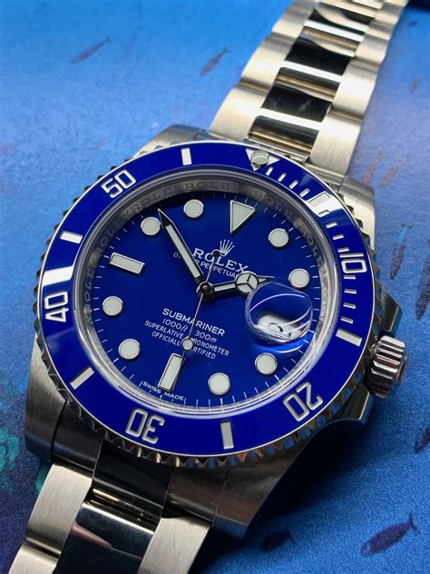 rolex submariner date 18ct white gold